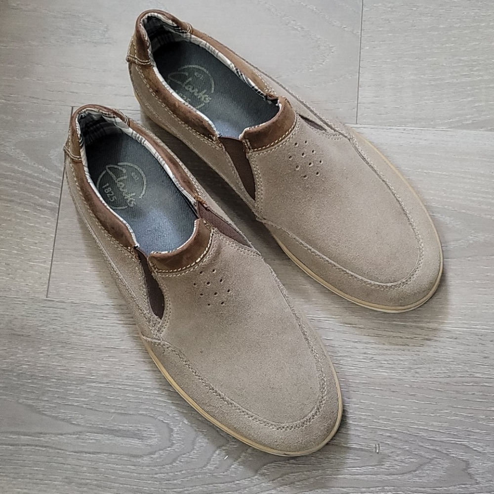 Clark's mens us 11.5 suede shoes